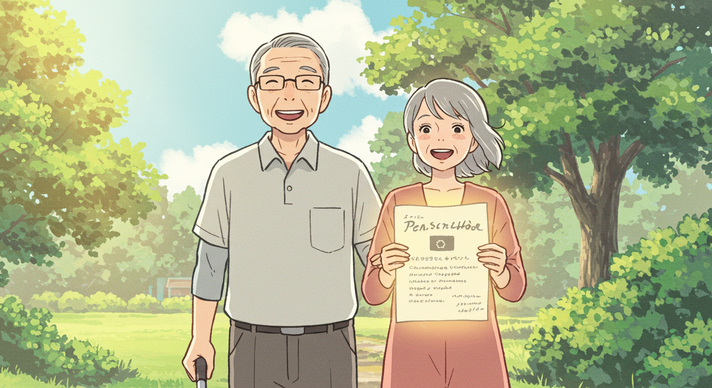 연금 제도 변화를 이해하고 안도하는 부부