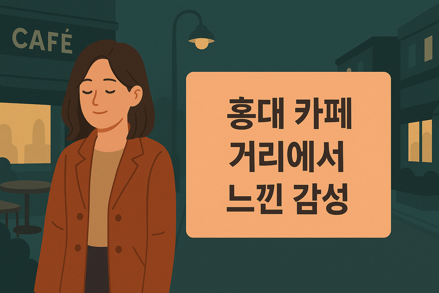 홍대 카페 거리의 감성