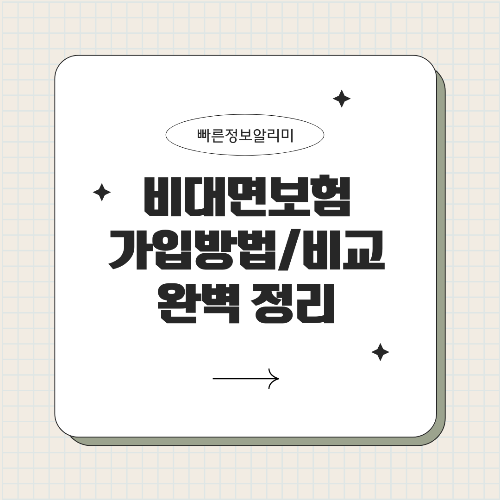 비대면 보험 가입방법과 비교 정리