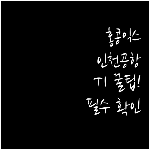 홍콩익스프레스 인천공항 제1터미널 이..