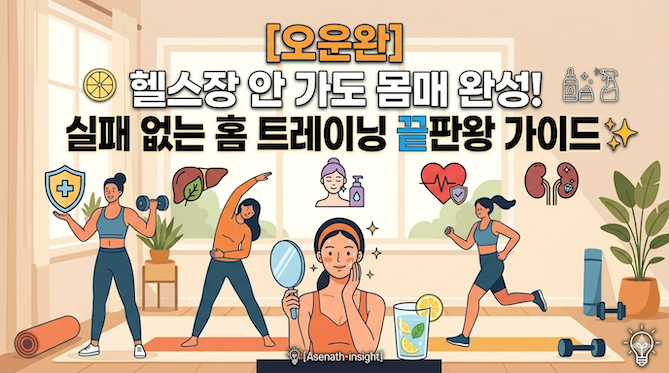 [오운완] 헬스장 안 가도 몸매 완성! 실패 없는 홈 트레이닝 끝판왕 가이드