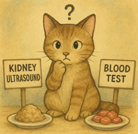 고양이 신장초음파 vs 혈액검사, CKD 진단 정확도 비교