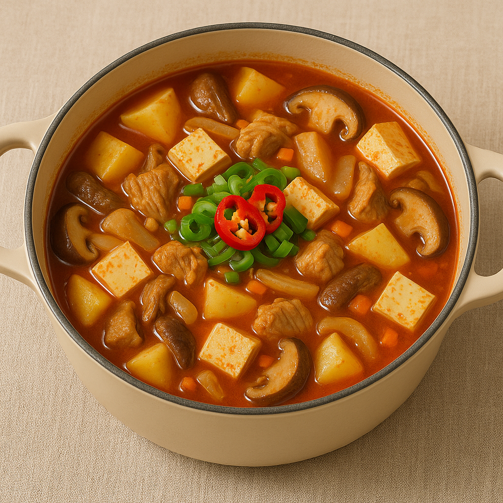 맛있게 끓인 고추장찌개