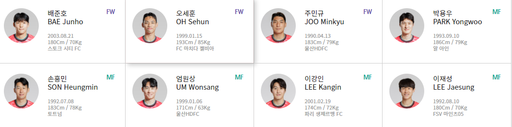 한국 싱가포르 월드컵 아시아2차예선 중계,일정,선수라인업 싱가포르 더 내셔널 스타디움