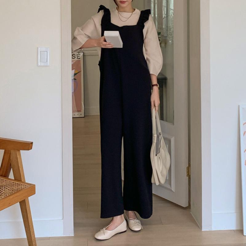 에브리나나 해밍 프릴 점프슈트