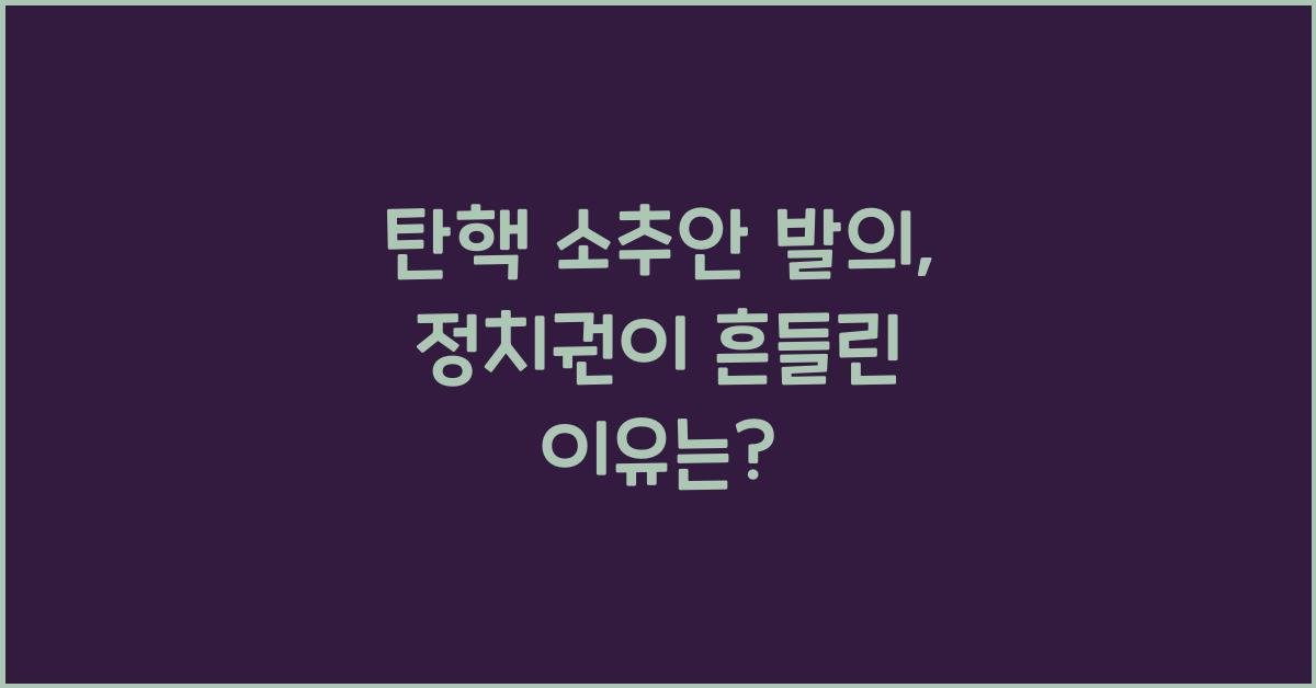 탄핵 소추안 발의