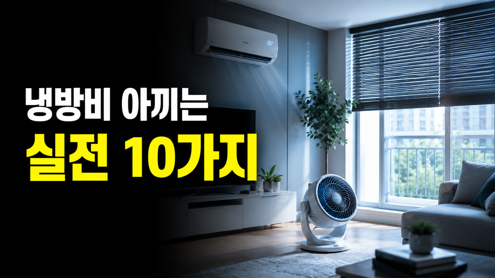 여름 냉방비를 실제로 줄이는 방법 10가지를 효과가 큰 순서대로 정리했습니다. 설정 온도 1도의 위력, 실외기 그늘막의 진실, 대기전력 차단, 그리고 가장 큰 돈이 되는 복지할인까지 근거와 함께 확인하세요.