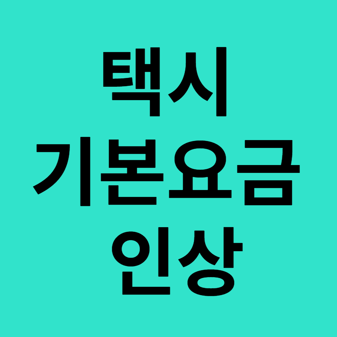 택시 기본요금 인상