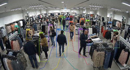 Processed video showing bounding boxes and tracking IDs