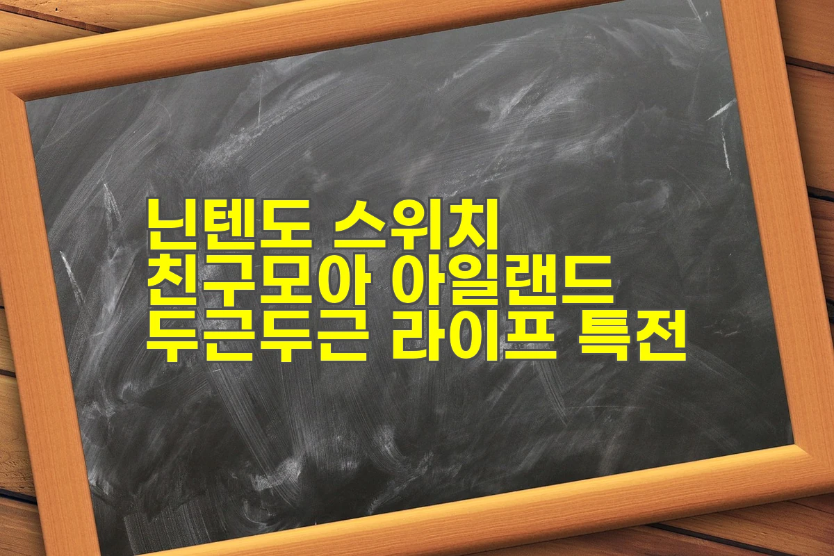 닌텐도 스위치 친구모아 아일랜드 두근두근 라이프 특전