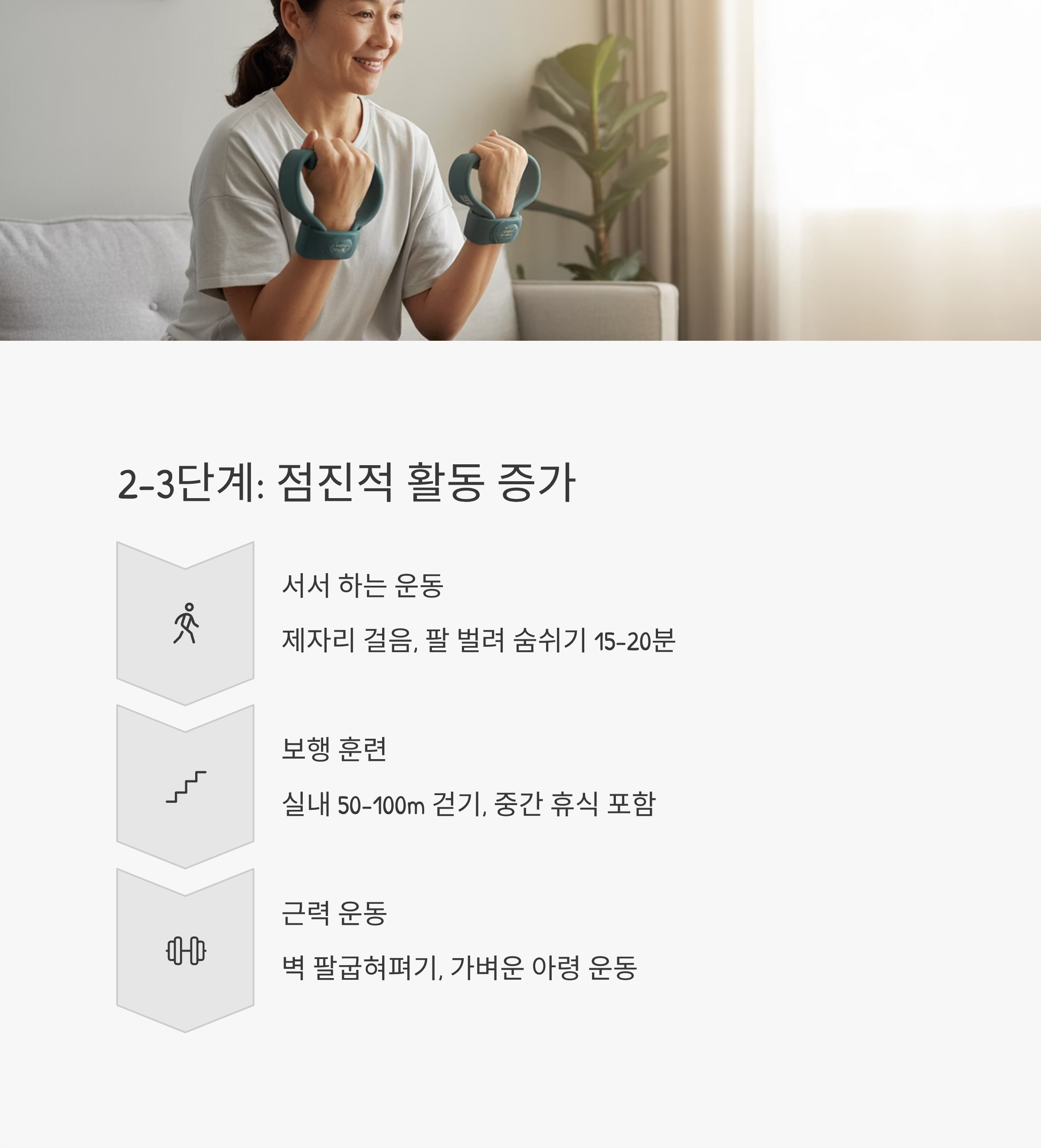 폐암 점진적 활동 증가기 운동