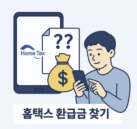홈텍스환급금 모바일로 찾기