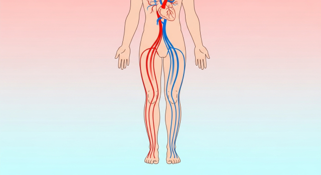 전신 혈액순환과 다리 건강 개념도