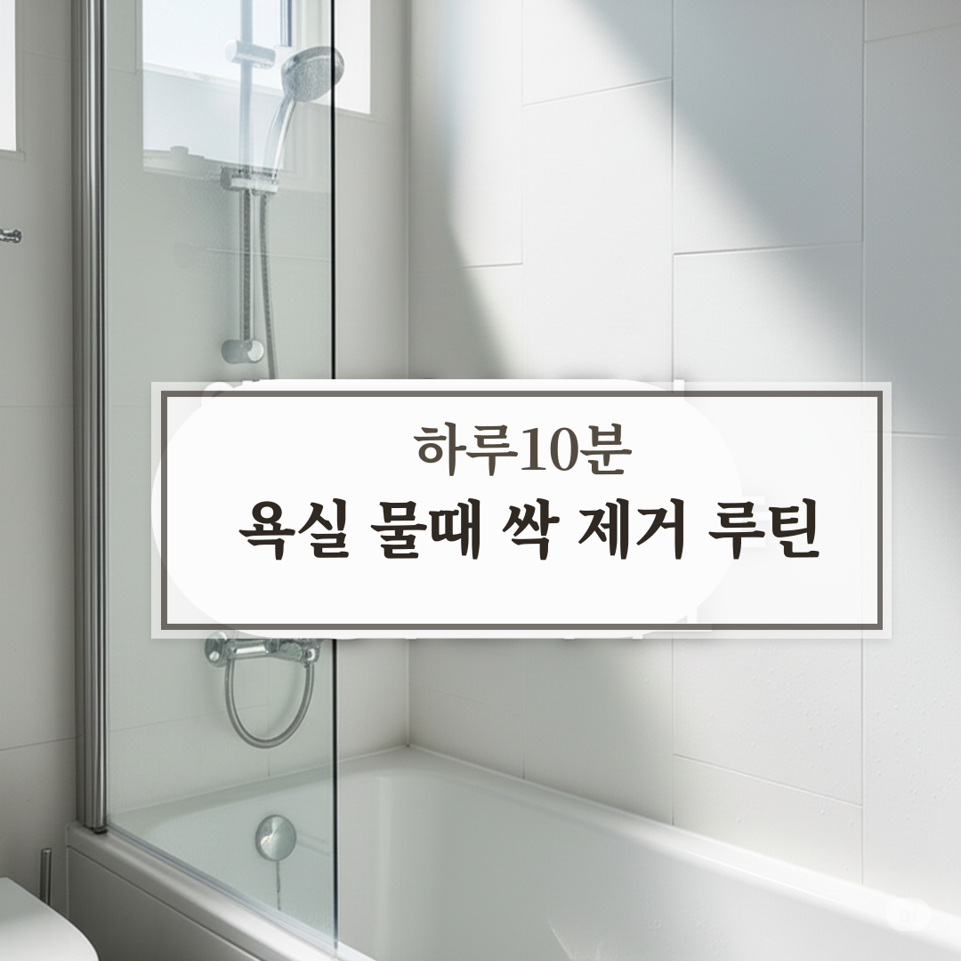 하루 10분, 욕실 물때 싹 제거 루틴