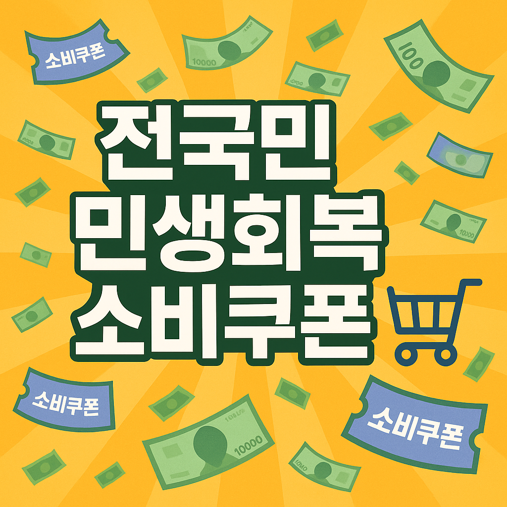 2025 전국민 소비쿠폰 지급 시작! 민생회복 지원금 최대 52만원 받는 법 총정리