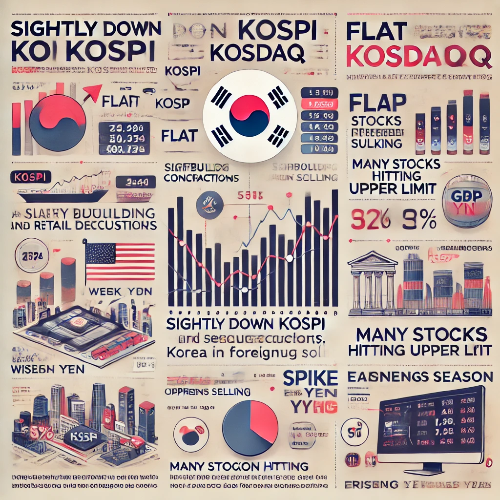 2025년 04월 24일 목요일 - 조선·유통 업종 강세 주도한 혼조장세
