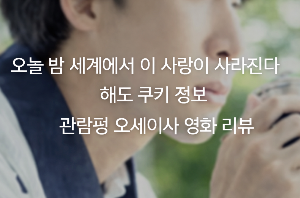 오늘 밤 세계에서 이 사랑이 사라진다 해도 - 오세이사 영화 리뷰 완벽 분석