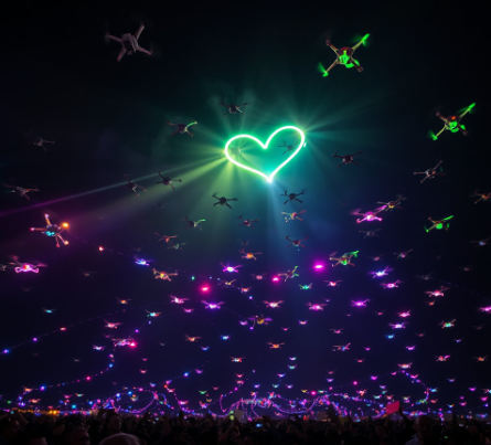 광교 호수공원 드론쇼그림