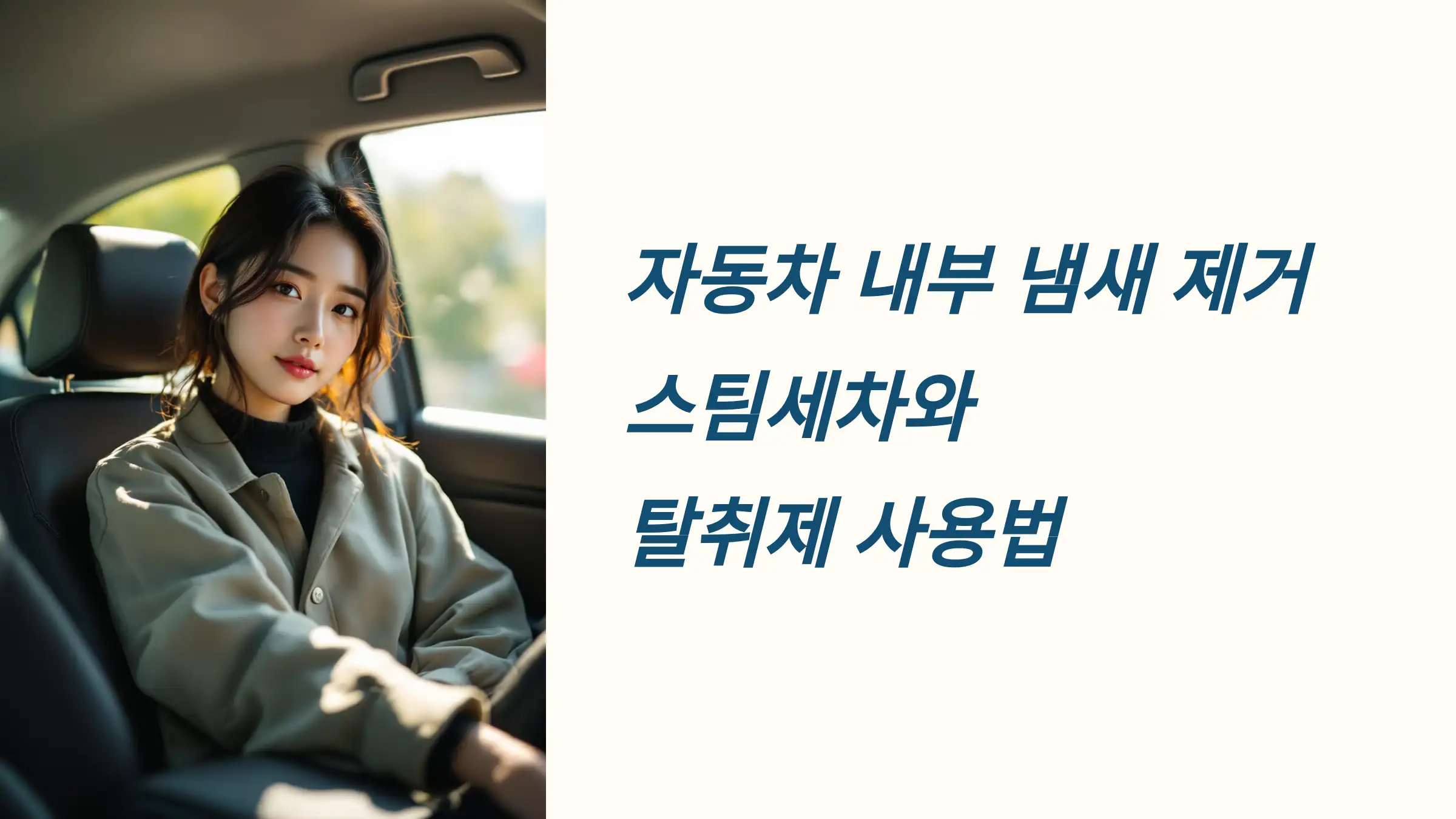 자동차 내부 냄새 안 빠질 때? 스팀세차와 탈취제 사용법까지 정리