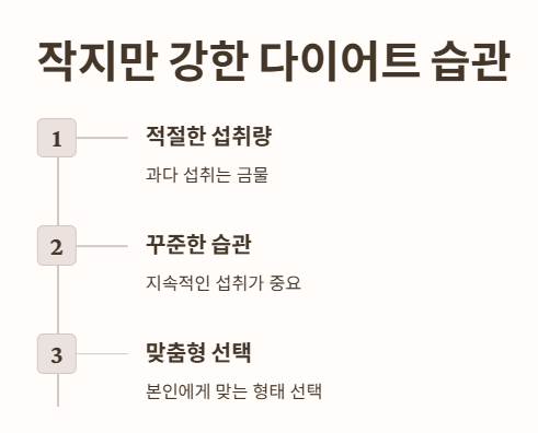 애사비, 작지만 강한 다이어트 습관