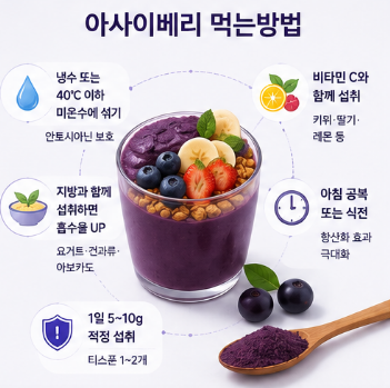 아사이베리분말-효능-먹는방법-부작용-항산화-효과