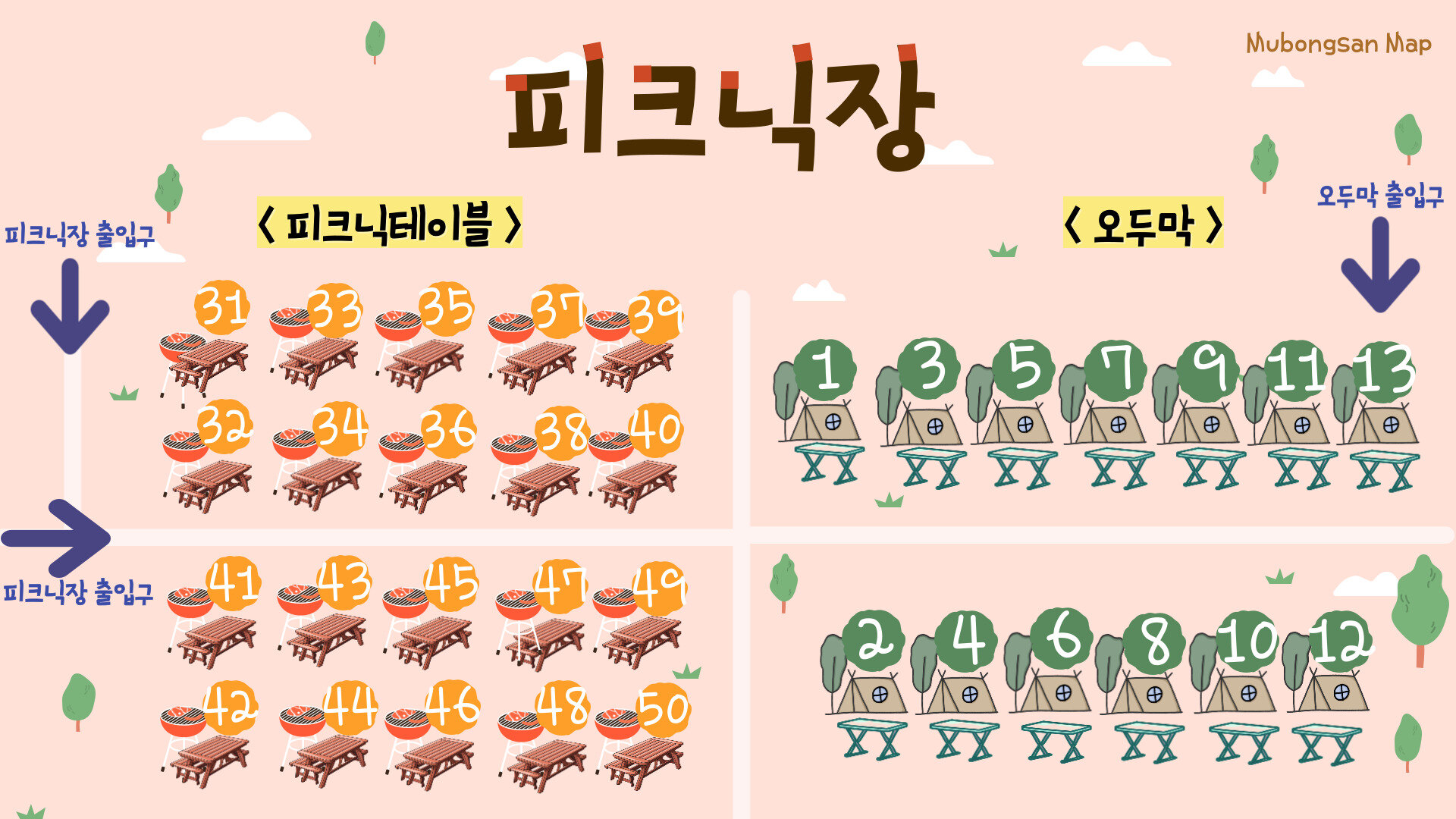 피크닉장 배치도