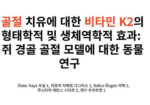 비타민 k2 골절 치유 논문