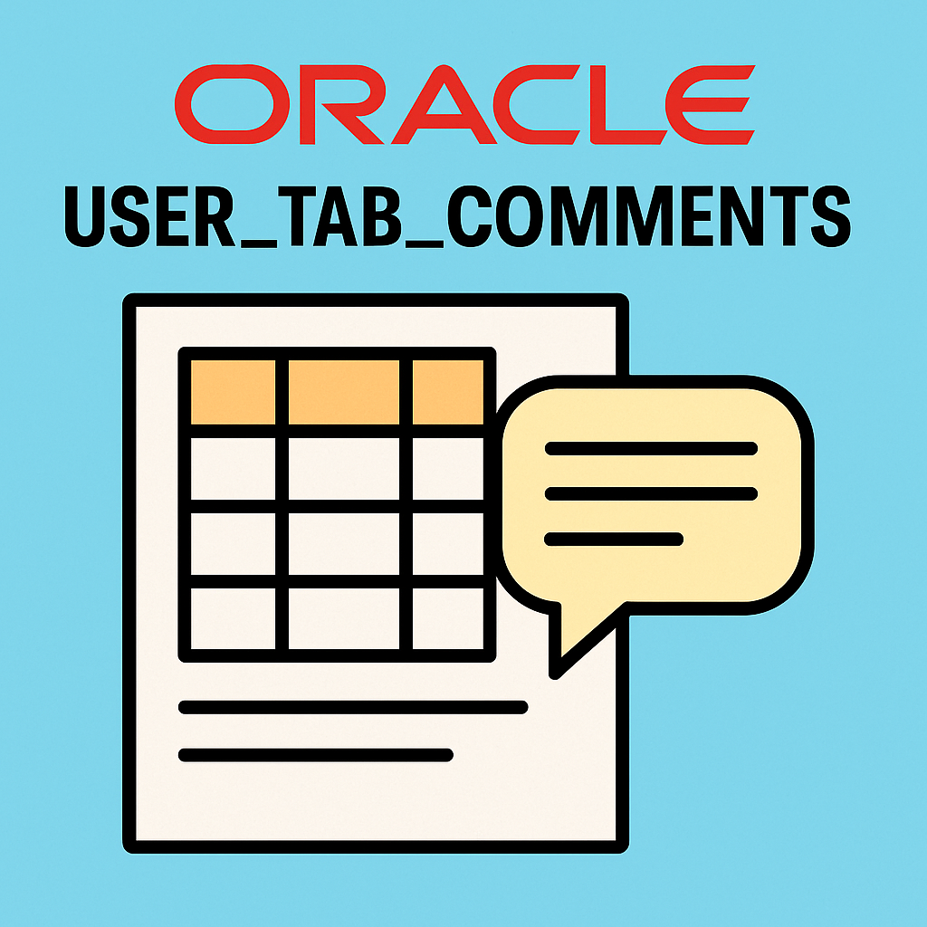 USER_TAB_COMMENTS 뷰로 테이블 주석 관리 및 문서화 자동화하기