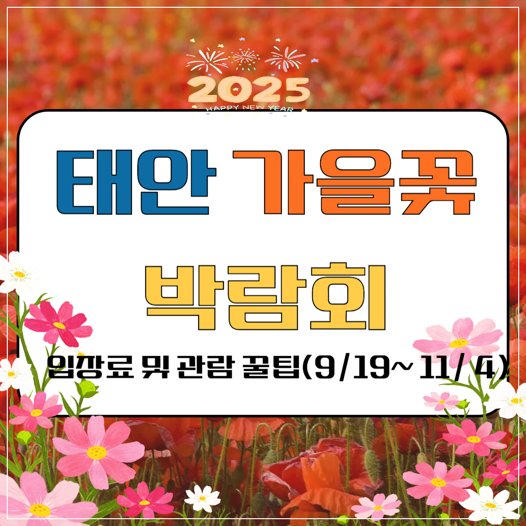 2025 태안 가을꽃 박람회 입장료 및 관람 꿀팁(9/19~ 11/ 4)이미지