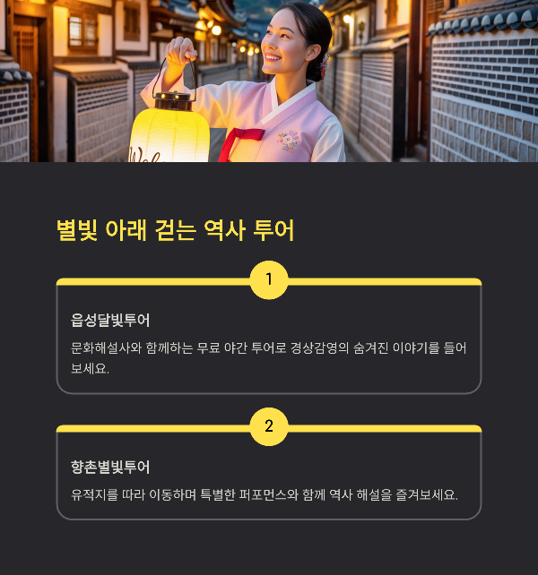 별빛 아래 걷는 역사 투어