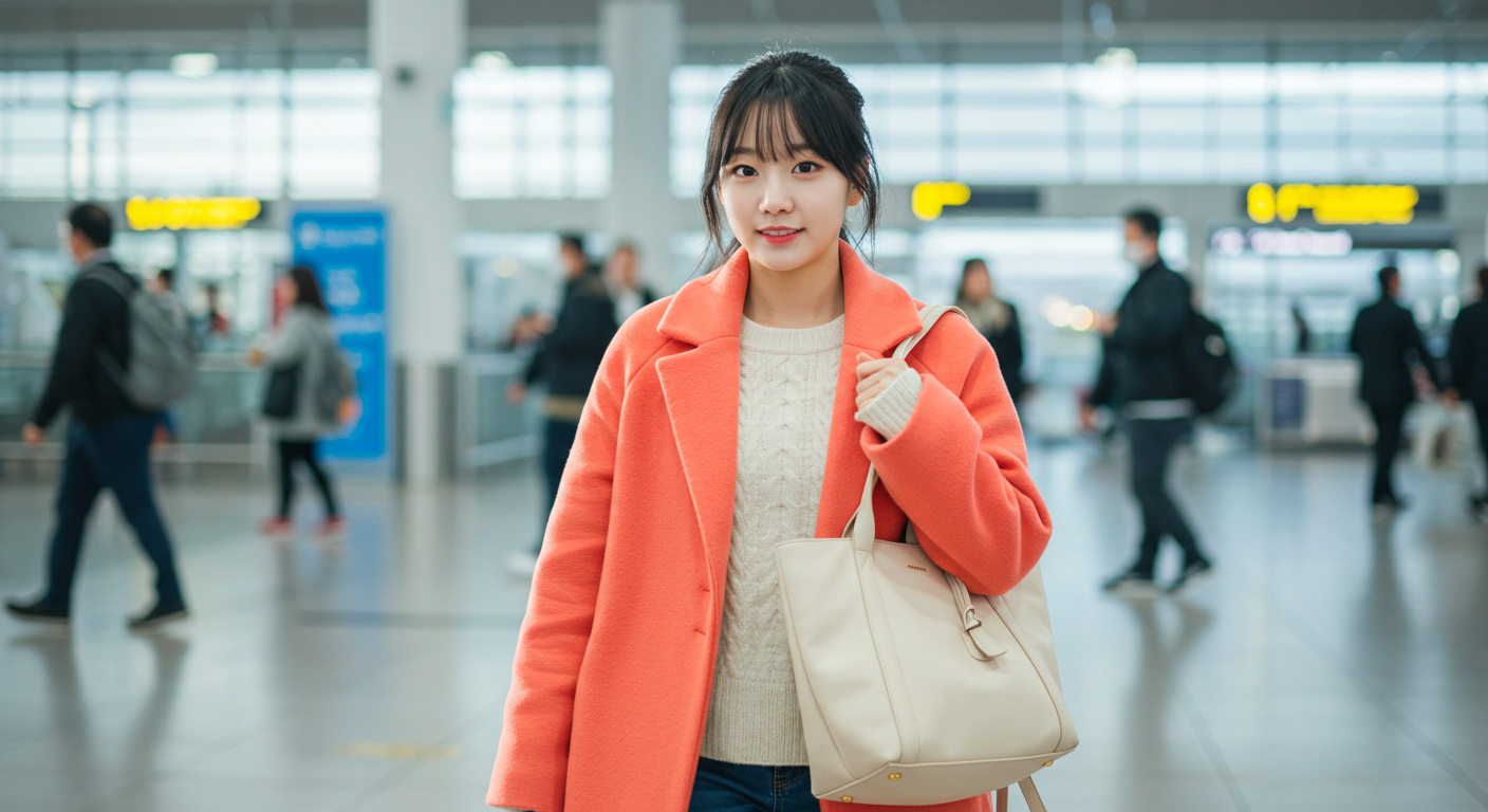 공항에 도착한 사람