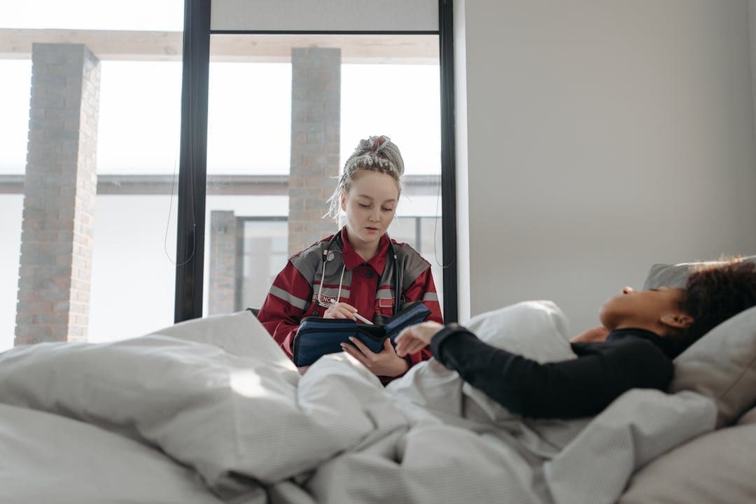 실손보험 청구 대상이 되는 병원 진료 장면