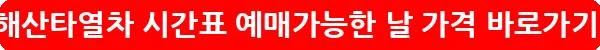 동해산타열차 시간표 예매가능한 날 가격_24