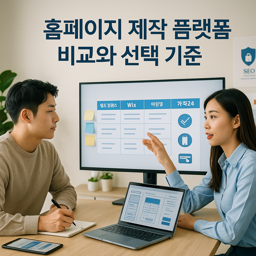 홈페이지 제작 플랫폼 비교와 선택 기준