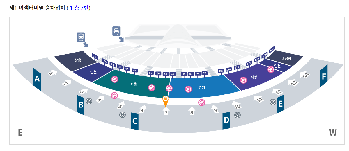 6103공항버스-타는곳