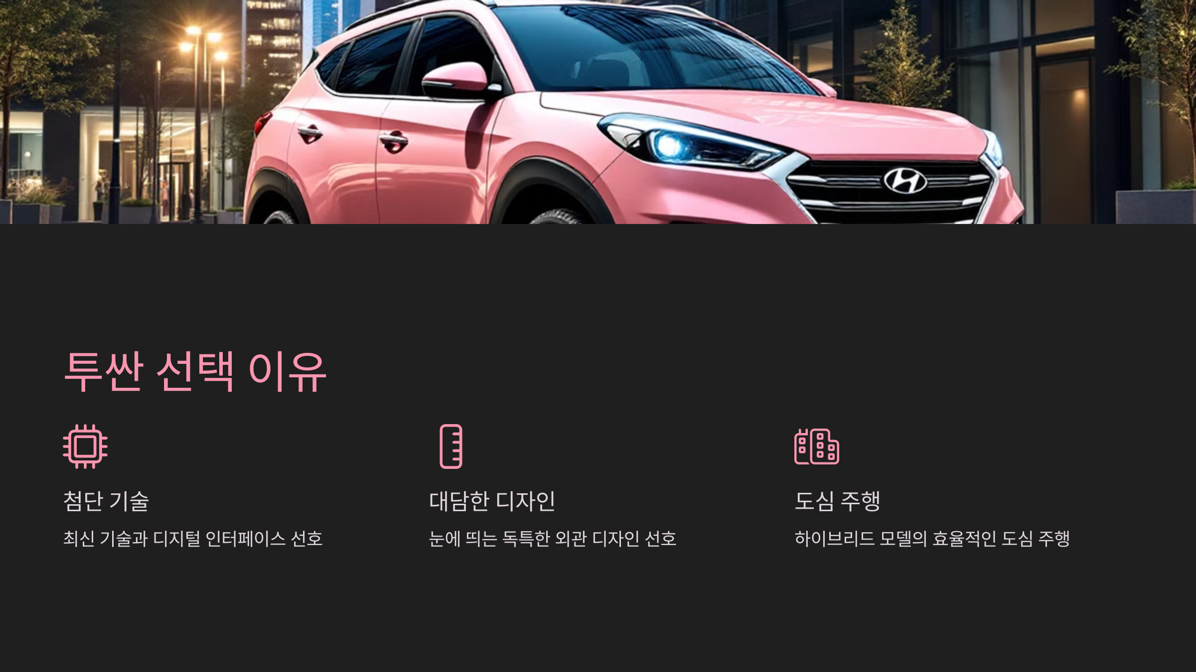 투싼 선택 이유