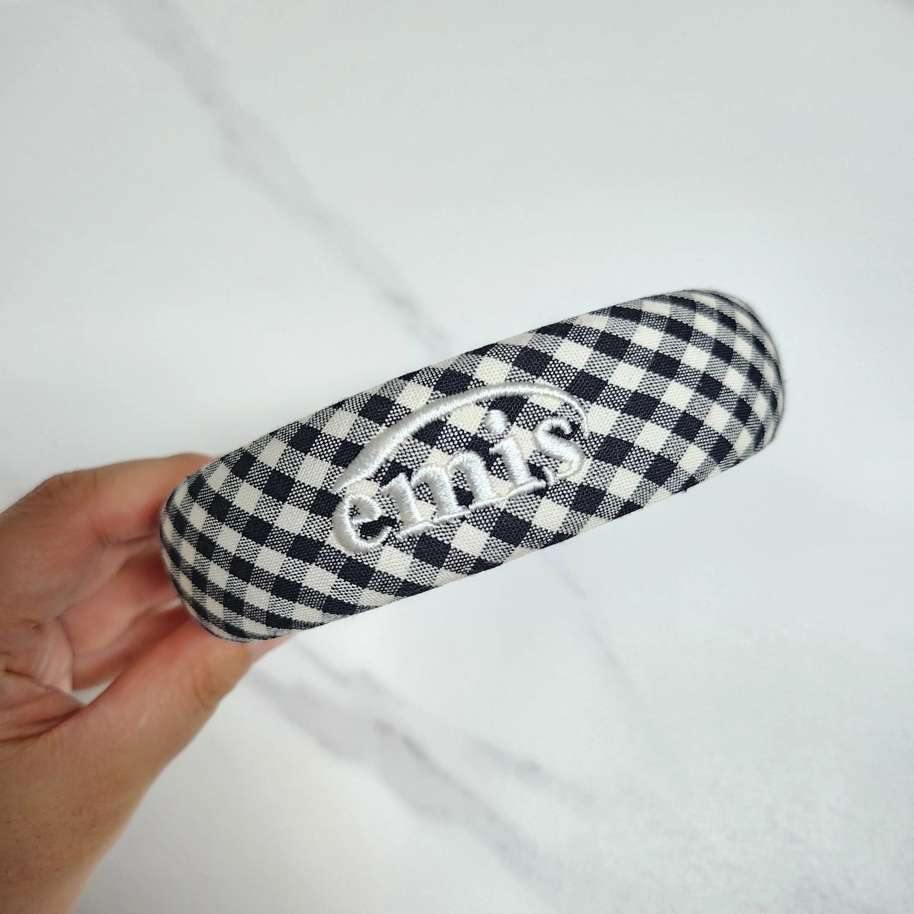 이미스-머리띠-블랙체크