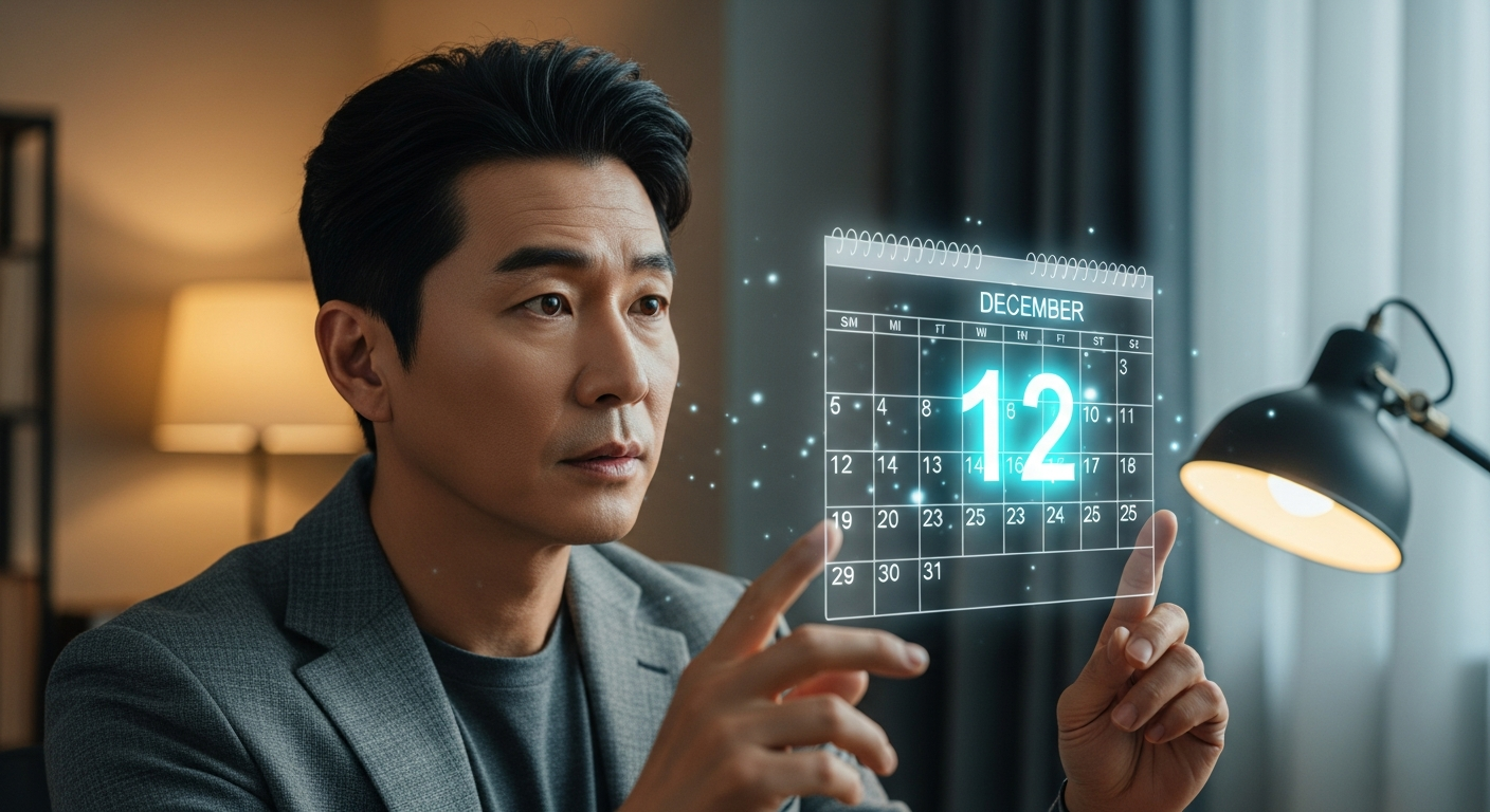 12월 달력에 연말정산 골든타임이 표시되어 남은 기간을 강조하는 이미지