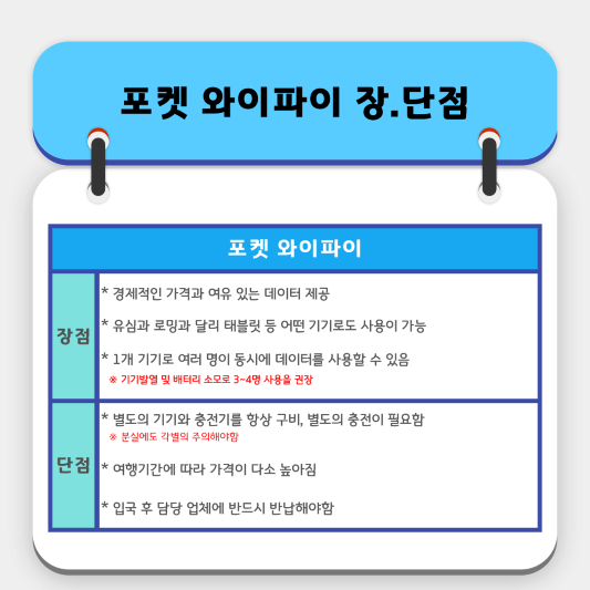 포켓 와이파이 장단점