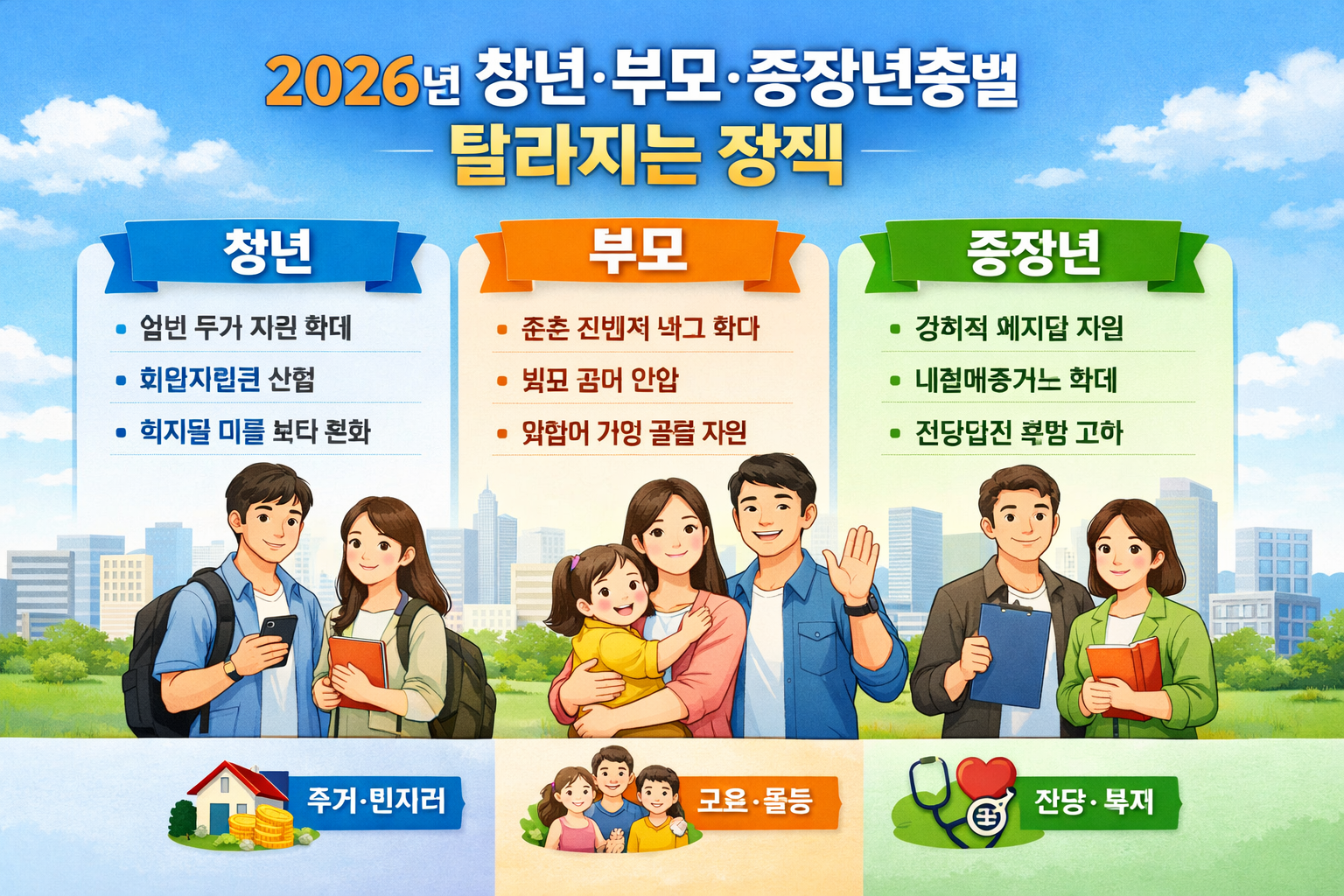 2026년 청년&middot;부모&middot;중장년층별 달라지는 정책 정리