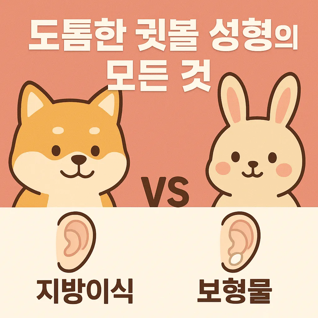 도톰한 귓볼 성형의 모든 것: 지방이식 vs 보형물 비교와 관리법