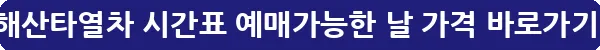동해산타열차 시간표 예매가능한 날 가격_24