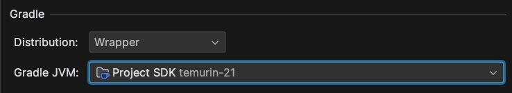 Intellij gradle jvm 설정