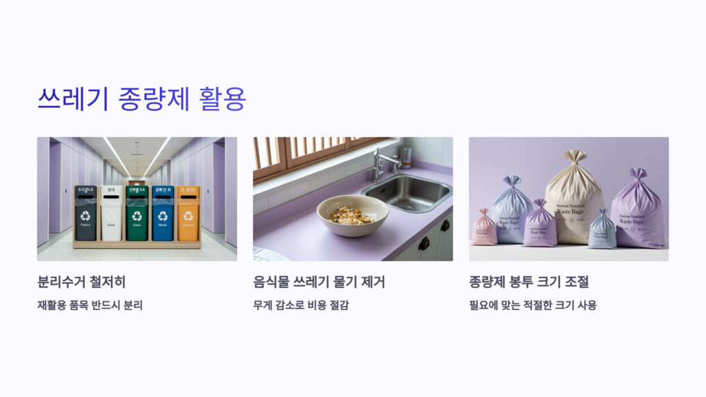 쓰레기 종량제 적극 활용