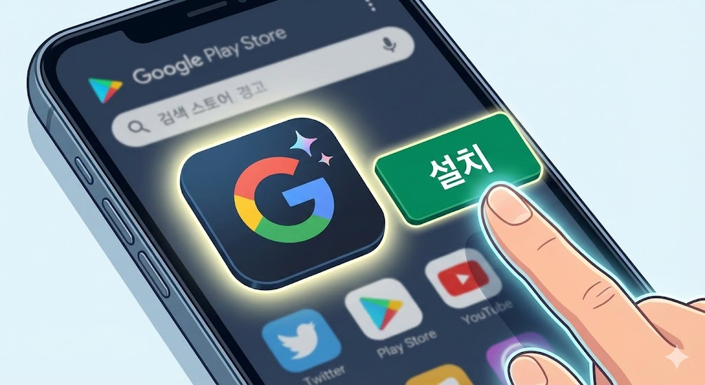 구글 플레이스토어 제미나이 앱 설치 화면