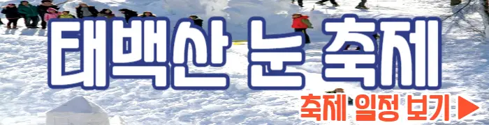 태백산 눈꽃축제 일정 보기