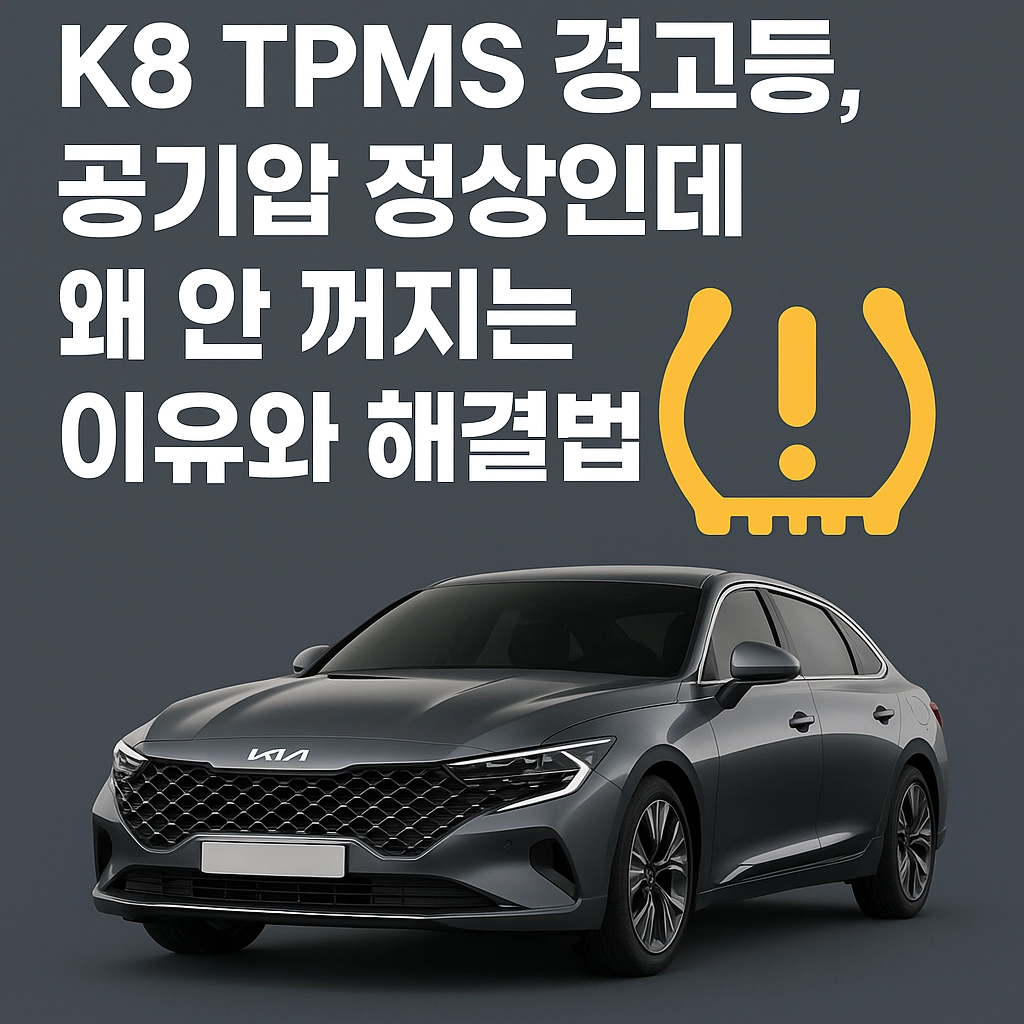 K8 TPMS 경고등, 공기압 정상인데 왜 안 꺼지는 이유와 해결법
