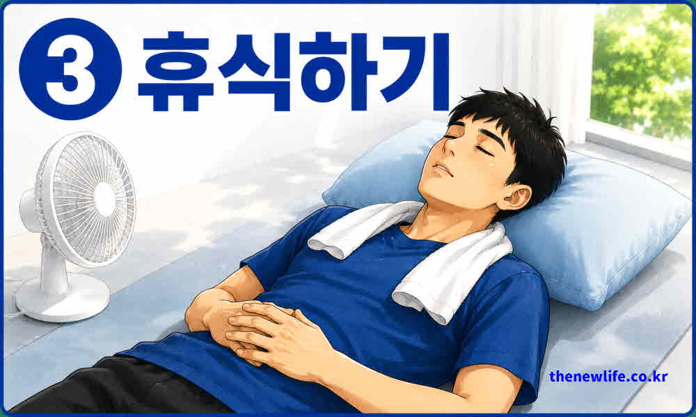 일사병 응급 처치 충분한 휴식