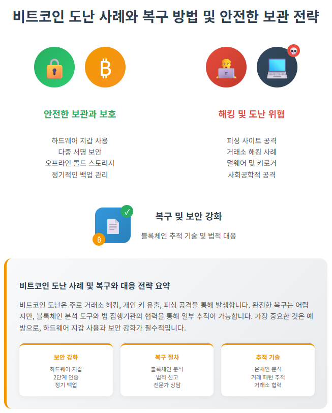비트코인 도난 사례와 복구 방법 및 안전한 보관 전략