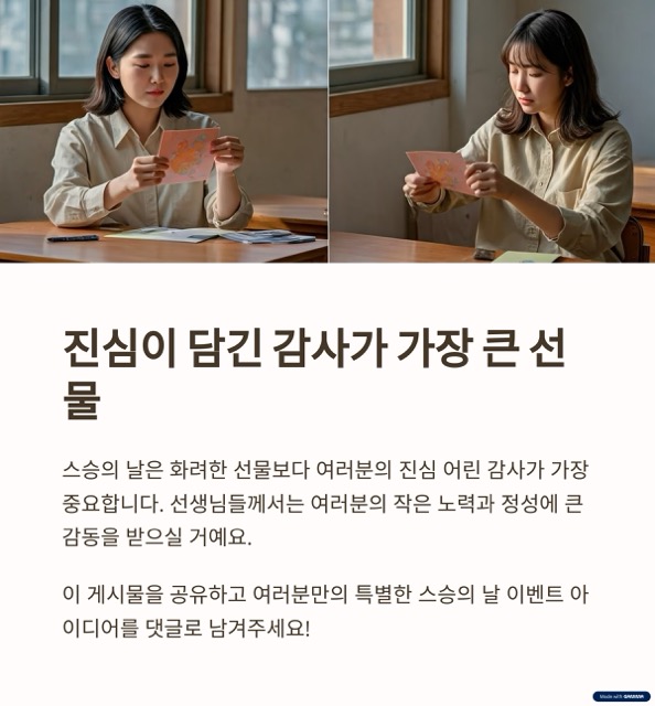 스승의 날 이벤트 추천과 유래